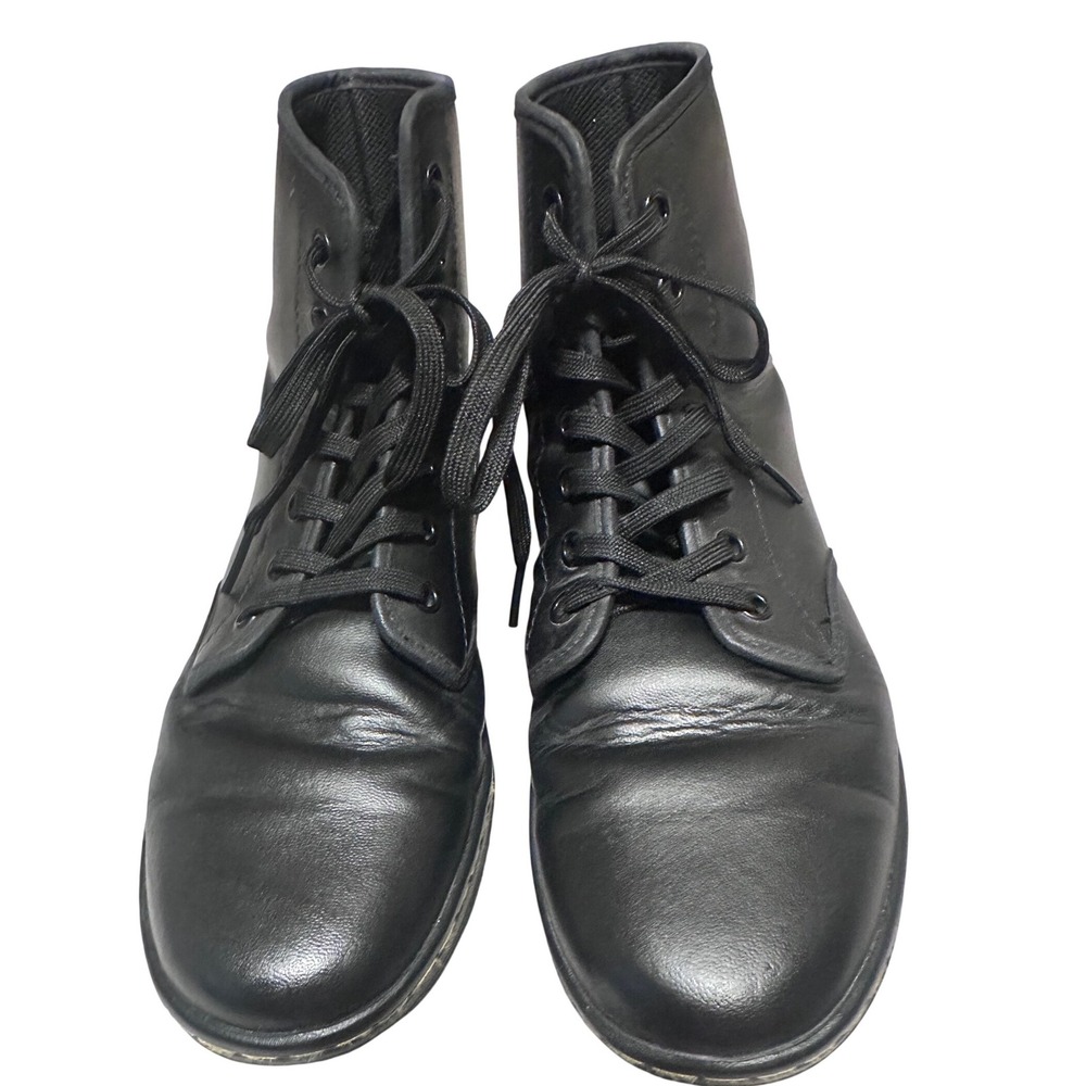 Dr. Martens Shoreditch Black Leather 7 Eye Lace Up Boots Womens 9